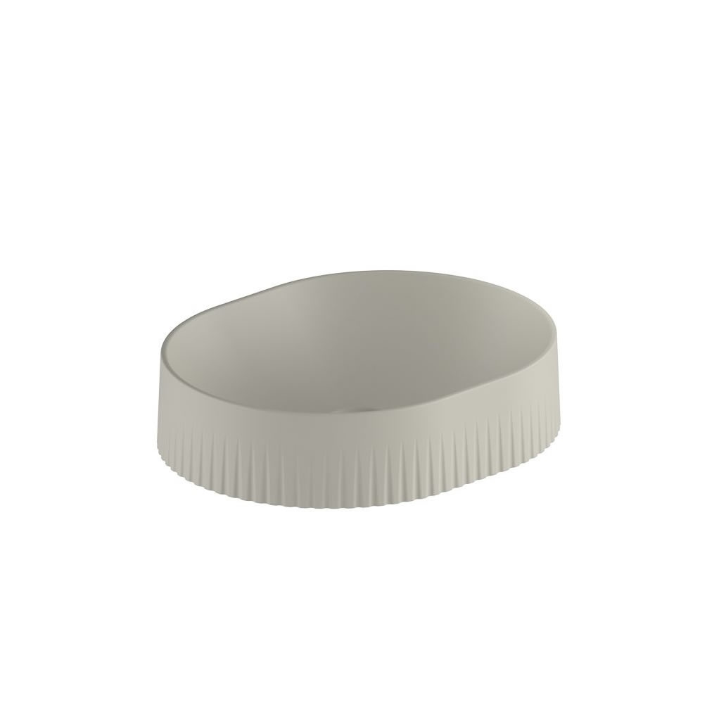 Vado Safari Fluted Cashmere Mineral Round Countertop Basin